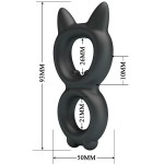 CRAZY BULL - ANEL DUPLO DE SILICONE TORAN MODELO 20